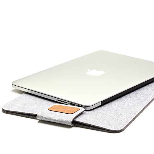 Original Urcover® 11,6 Zoll FILZ Laptop Tasche und Tablet Hülle passend für Ihr iPad, Lenovo Tablet, Samsung Tab, Netbook und viele weitere mobile Endgeräte [deutscher Fachhandel] Hell Grau - 5