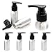 Produktbild 4er SET Aluminium Pumpe / Spender 50ml, Reise-Seifenspender mit schwarzem Aufsatz, Farbe: Silber - Marke Ganzoo