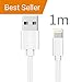 Produktbild iPhone Ladekabel Lightning Kabel 1M Nylon USB Datenkabel Ladegerät Kabel für iPhone 8/7/7 Plus /6s /6s Plus/ 6/6 Plus/5 /5S /5C /SE, iPad (1m, Weiß)