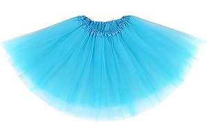 Flovel Tulle Tutu Jupe Couches Ballet Danse Jupe Élastique Déguisement Jupe pour Femmes et Filles