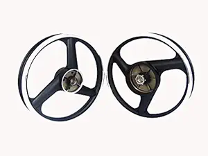 ROYAL ERADO 3 Spoke Black Boing Alloy Wheel set| Front -19