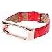 Produktbild JAGENIE Ersatz-Armband für Xiaomi MI Band 2, Leder, Magnet, Metallgehäuse, rot, Size: Long Strap 11cm/4.33" Short: stra/