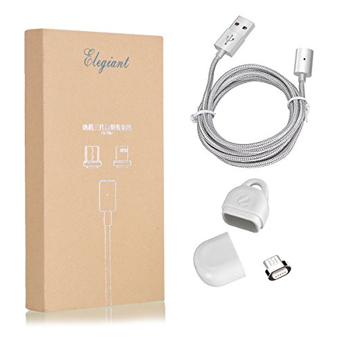 Magnetische USB Ladekabel Datenkabel, ELEGIANT verbesserte Version 1.2M Micro USB 2.0 Magnet Ladekabel Kabel Charger Lade Kabel Netzteil Adapter High Speed Sync und Schnellladekern mit LED Statusanzeige für Android Smart Handys Tablets Samsung galaxy NOTE 5 LG G4, G3, G2, Motorola Nexus 6 SONY Xperia Z3.Z2 usw (Nicht für Samsung GALAXY S6, S6 edge, S6 edge+, S7, Galaxy S7 Edge, Type C) - 8