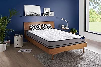 ACTISOM Matelas Actiflex Night 140 x 200 cm Ressorts ensachés - Epaisseur : 20 cm - Confort : Très Ferme - 3 Zones de Confort