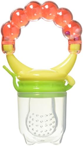 Silicone Baby Feeder Pacifier Gum Mesh Dummy Feeder Teether Nibbler with Fresh Fruits Vegetables for Feeding Toddlers. Baby Shower Gifts for boys and girls.