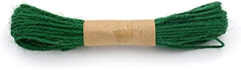 AoDao Colourful Jute Twine(1 PCS x 33 Feet)String Cord Rope for Artworks, DIY Crafts, Decorations - Dark Green