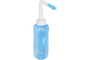 Luqeeg 500ml Nasenspül-Reiniger-Flasche, Nasenreiniger Glattes Atmen mit 2 Stück Düsen Sinus Rinse Nasenspülflasche Neti Pot Sinus-Spülflasche Nasenspülungsset für Erwachsene und Kinder