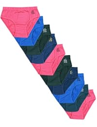 JIL Delux Womens Brief 100% Cotton Plain Ladies All Size Panty Inner Elastic Under wear Combo Pack Offer (Color May Vary)