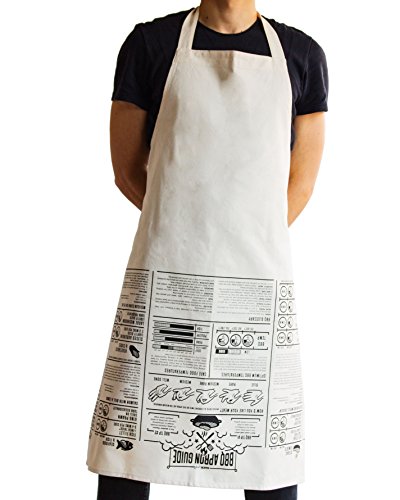 Suck UK Apron Cooking Guide - Full Length and 100% Unbleached Cotton Canvas