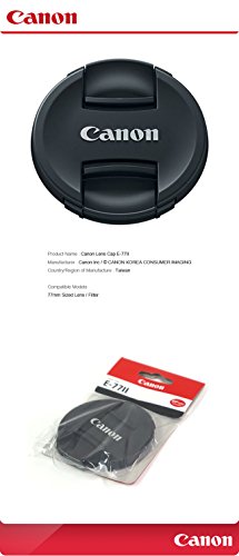 Jenart Housse de protection pour objectif CANON E-77II E-77 II cache objectif 77 mm