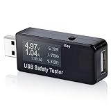 AMANKA USB Power Meter Testeur de Tension Actuel Monitor,USB Multimètre qc2.0 qc3.0 Testeur, 3-30 V Courant et Tension Multimètre Numérique en Temps Réel Moniteur