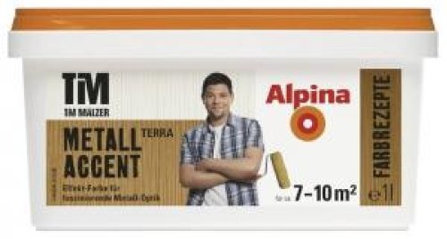 Alpina, Tim Mälzer Farbrezepte, Metall Accent Terra, 1 L., Effekt-Farbe, Wandfarbe