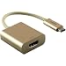 Produktbild Ligawo 6518958 USB 3.1 Typ C Stecker zu HDMI Buchse Adapter | bis 4Kx2K UHD ULTRA HD | Win 10 / Mac OS ab 10.2 / Linux / Google Chrome OS | - gold