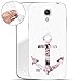 Produktbild Finoo Handyhülle kompatibel mit Samsung Galaxy S4 Mini mit Motiv und Optimalen Schutz TPU Silikon Tasche Case Cover Schutzhülle - Blumen Anker