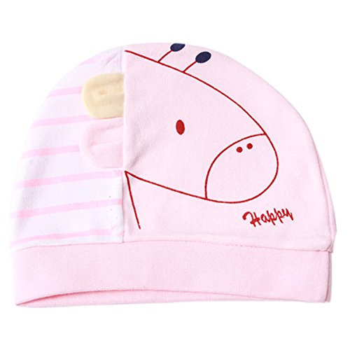 Lalang Colors New Baby Boys Girls Cotton Caps Hats Newborn Infant Hat (pink)