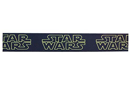 Star Wars Ripsband, für Geburtstagskuchen / zum Basteln, 2 m x 22 mm, Gelb / Schwarz - 2