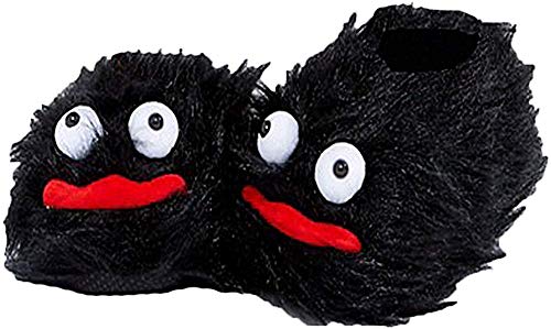 Bruno Galli Adultos Grande Suave 3D Novedad Cómodo Animal Pantuflas - Negro Monster, 35.5-37 EU