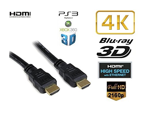 0,3 Meter # HDMI Hochgeschwindigkeits (High Speed) Kabel 30cm, (1.4 a) Ethernet / Digital, geeignet für Full HD / HD Ready / 3D TV / 1080p / 2160p, 24kt vergoldete Kontakte