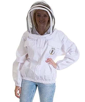 simonthebeekeeper Veste Apiculteur avec Capuche Grillage et Fermeture éclair Toutes Tailles Apiculture - XXL