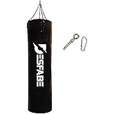Desfabe Boxing Star 120x32 Cm Chain Boxing Sandbag Black+ Hanger Apparatus
