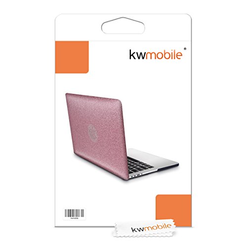 kwmobile Hardcase Laptop Hülle für Apple MacBook Pro Retina 13″ (ab Ende 2012) – Glitzer Design Rosegold dünne gummierte Schutzhülle Cover Case Tasche - 7