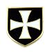 Produktbild Ritter Templer Crusader Weiß Kreuz Schwarz Schild Anstecknadel Abzeichen