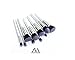 VALUE MAKERS 10Pcs Professional Makeup Brushes - Eyeshadow Makeup Brush Set - Powder Makeup Brushes Kit - Foundation Make Up Brushes - Blending Make Up Brush - Cosmetics Tools Kit + Makeup Brushes Case (10pcs, White Silver)