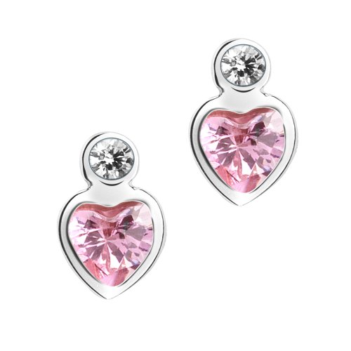 Prinzessin Lillifee Kinder-Ohrstecker Herzen Mdchen 925 Silber Zirkonia rosa 6 mm Prinzessin Lillifee Kinder-Ohrstecker Herzen Mdchen 925 Silber Zirkonia rosa 6 mm