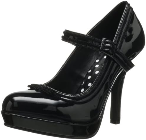Pin Up Couture Secret-15, Women’s Mary Janes, Black (Blk Pat), 2 UK (35 EU)