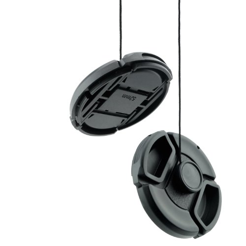 CamKix  4 caches d objectif clipsables avec clip de fermeture pour Nikon  Canon  Sony  et autres appareils photos  DSLR - un chiffon de nettoyage en microfibre inclus  52mm 