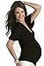 Crossover Maternity Nursing Top, Black, UK Size 14 (L)