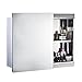 Produktbild Homcom Wandmontage Spiegel Medizinschrank Edelstahl Regalen Badezimmer Shaving Essentials Aufbewahrungsbox 60lx12dx55h (cm)