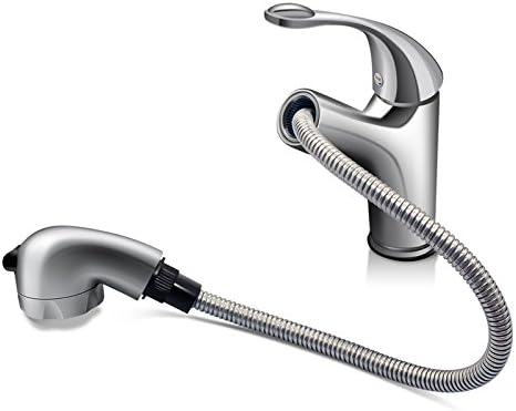 CNBBGJ Basin mixer-pull faucet copper hot and cold wash your hair wash basin faucet (water pipe), with hot and cold water inlet pipe