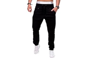 Tomwell Hommes Pantalon Cargo Homme Jogging Bas de Survêtement Slim Fit Pantalon de Sport Jogging Mode Pantalon Travail de Loisirs Casual Workout avec Poches