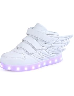 SAGUARO® Jungen Mädchen Turnschuhe USB Lade Flashing Schuhe Kinder LED leuchtende Schuhe
