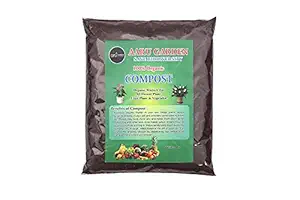 Aaru Garden Organic Compost Fertilizer Manure for Plants, 100% Organic, Cow Dung, Fertilizer for Plants, Compost for Plants 1 KG.