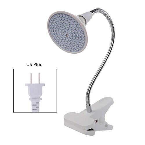 Preisvergleich Produktbild Freebily Pflanzenlampe E27 6W / 15W / LED Pflanzenlampen Glühbirne Wachstumslampe mit 360 ° Flexibler Schwanenhals für Zimmerpflanzen, Blumen und Gemüse im Büro Haus Garten US Plug 15W