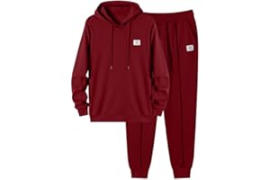 JMIERR Trainingsanzug Herren 2 Piece Jogginganzug Set mit Taschen 2023 Baumwolle Hoodies mit Hose Männer Baggy Sportanzug Basic Freizeitanzug