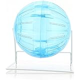 FACILLA® Hamster Laufball Spielzeug mit Halterung 4in1 Laufkugel Spielplatz Zubehör Blau