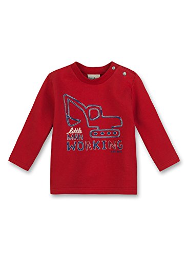 Sanetta Baby Boys 113374 Sweatshirt, Red (deep Red 3863), 0-3 Months (Manufacturer size: 062)