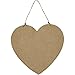 MaSaYa Hanging MDF Heart 18cm - Ideal for Personalisation