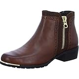 Rutschfeste Sohle CAPRICE Damen 9-9-25403-21 913 Stiefeletten, Braun (Cognac Comb), 38 EU