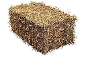 Shorefields Wheat Straw Full Bale 15-18kg- Animal Bedding for Horses, Rabbits, Guinea Pig - Low Dust Full Hay Bale - Comfortable & Soft Bedding for Pets