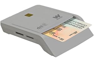 Woxter Dni Combo DNI Reader, Compatible with Smart Cards or Smart Cards and with ID 3.0, with 3 Card Slots, White