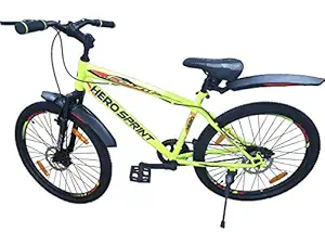 Hero Cycles Sprint Count 2.0 Single Speed Mountain Cycle with Dual disc Break for Men and Boys (Wheel:26 Frame:18 Inches) Green