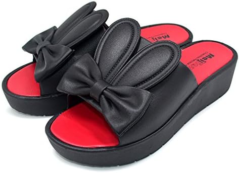 Polliwoo 2017 New Arrival Summer Women's High Heel Slippers Brand Ladies Sandals Shoes Platform Wedge Outdoor Beach Flip Flops (6.5 UK, Black)