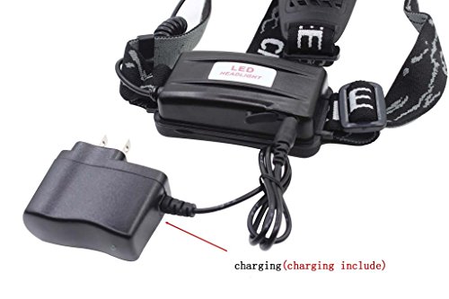 Genwiss 3000 Lumen CREE T6 LED Big Scheinwerfer 3 Schalter Modus Stark Normal Flashing Scheinwerfer Aluminiumlegierung für Camping Radfahren(inklusive 2x 5000mAh 18650 Battery + Charger + Car Charger) - 6
