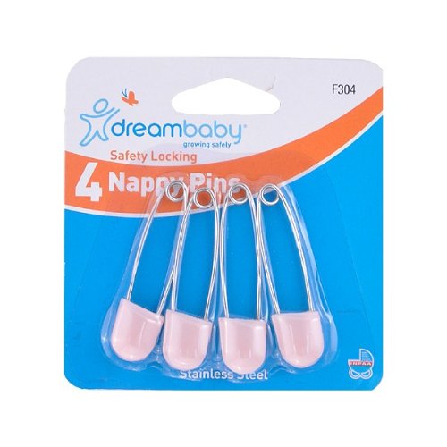 Dreambaby Nappy Pins Safety Locking (4 Pack)