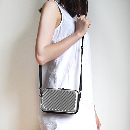 Ctbd Festplatte Tasche Kompakt Schutzhülle Reise Lagerung Tragetasche Tasche Tasche für Handy iPad Zubehör USB Kabel Power Banks Festplatte 2.5 „Portable External Device (Silber) - 6