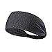 Produktbild HANERDUN Unisex Adult Sport025 Sport Stirnband Damen Schweißbänder Kopf Stirn Baumwolle Haarband Kopfband für Laufen Fahrrad Joggen Tennis Yoga Fitniss, Dunkelgrau, Einheitsgröße